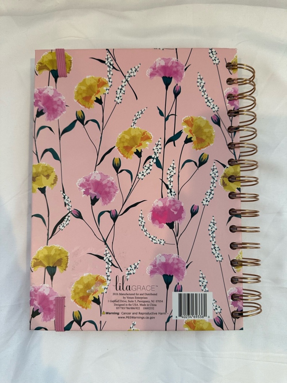 Pink Floral Spiral Notebook – “Be Still” with Gold Daisy Pen & Stickers - Picture 4 of 6